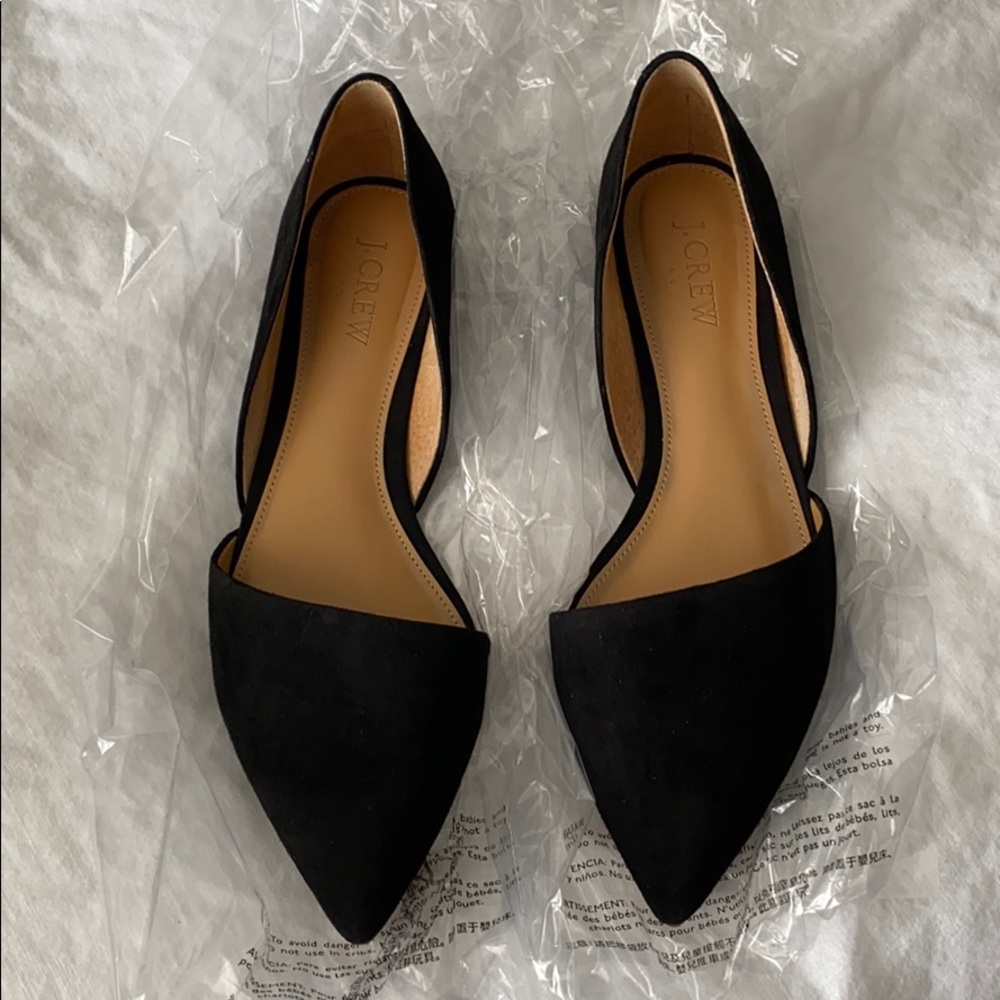 JCrew Zoe Suede D’Orsay Flats